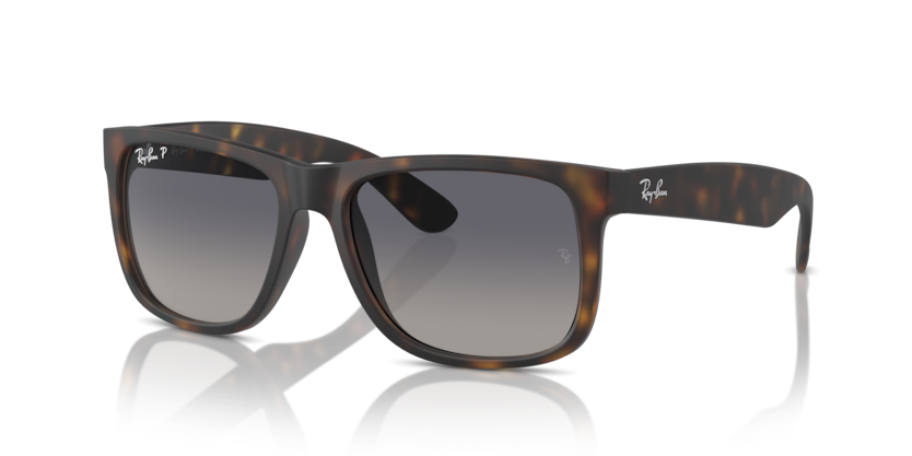 Ray-Ban - Justin - Rubber Havana/ Grey Gradient Blue Polarized - 54