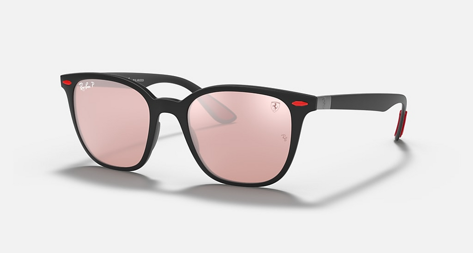 Ray-Ban - Scuderia Ferrari Collection - Matte Black/ Purple Mirror Silver Chromance - 51