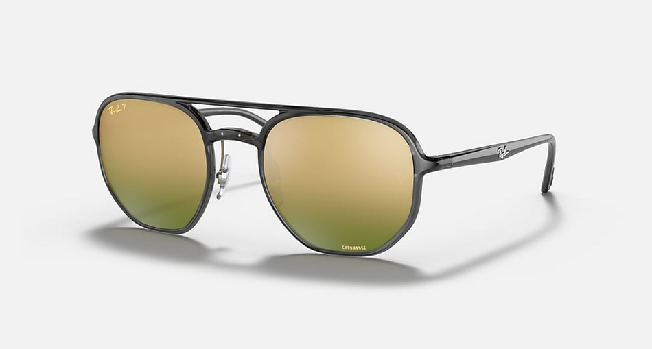 Ray-Ban - Transparent Grey/Gold Gradient Polarized Chromance - RB4321CH - 53