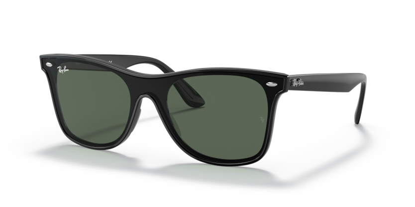 Ray-Ban - Blaze Wayfarer - Black/Green Classic - 41