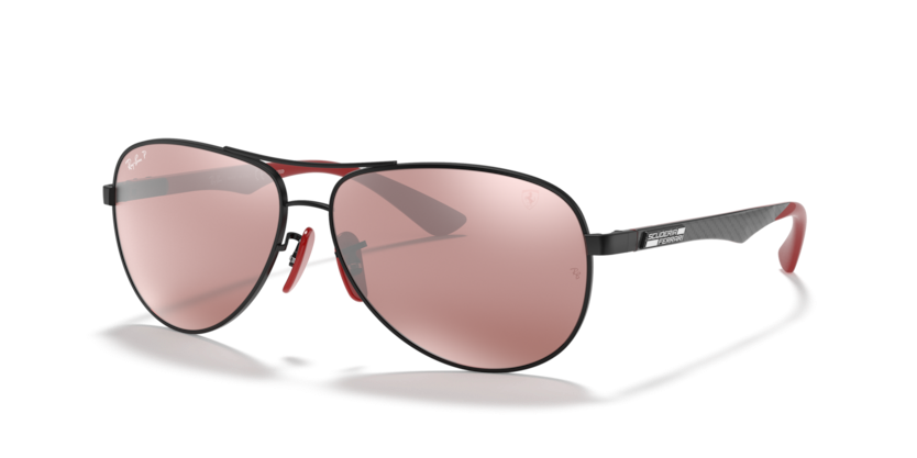 Ray-Ban - RB8313M - Scuderia Ferrari Collection - Black/Silver Polarized - 61