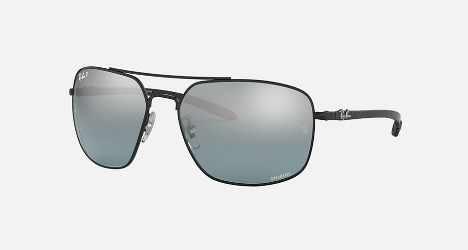 Ray-Ban - RB8322CH - Polished Black/Grey Polarized Chromance - 62
