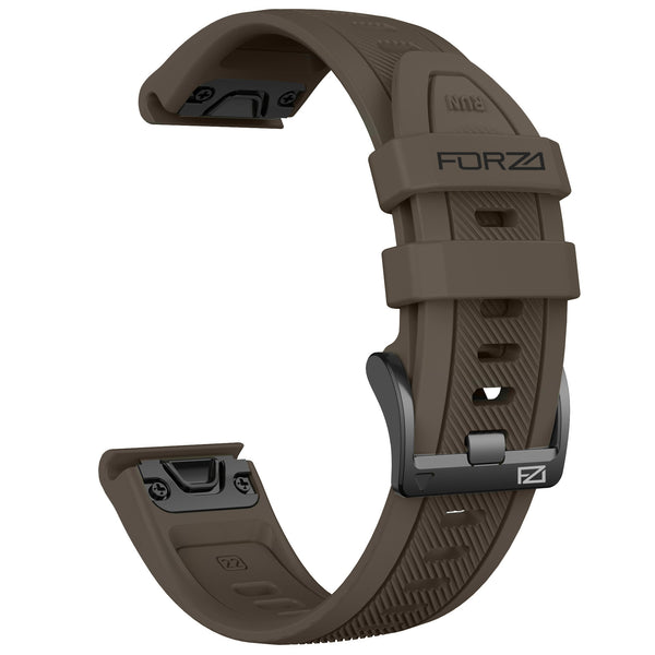 Forza Elite 22mm EasyFit Two-Tone Stripe Series Watch Strap for Garmin - Sand/Sand