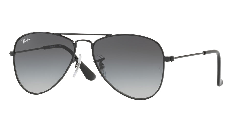Ray-Ban Junior - Aviator - Shiny Black/Light Grey Gradient Dark Grey - RJ9506S 220/11