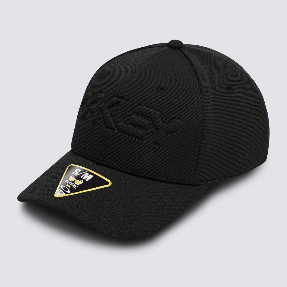 Oakley 6 Panel Stretch Hat Embossed - Blackout - S/M