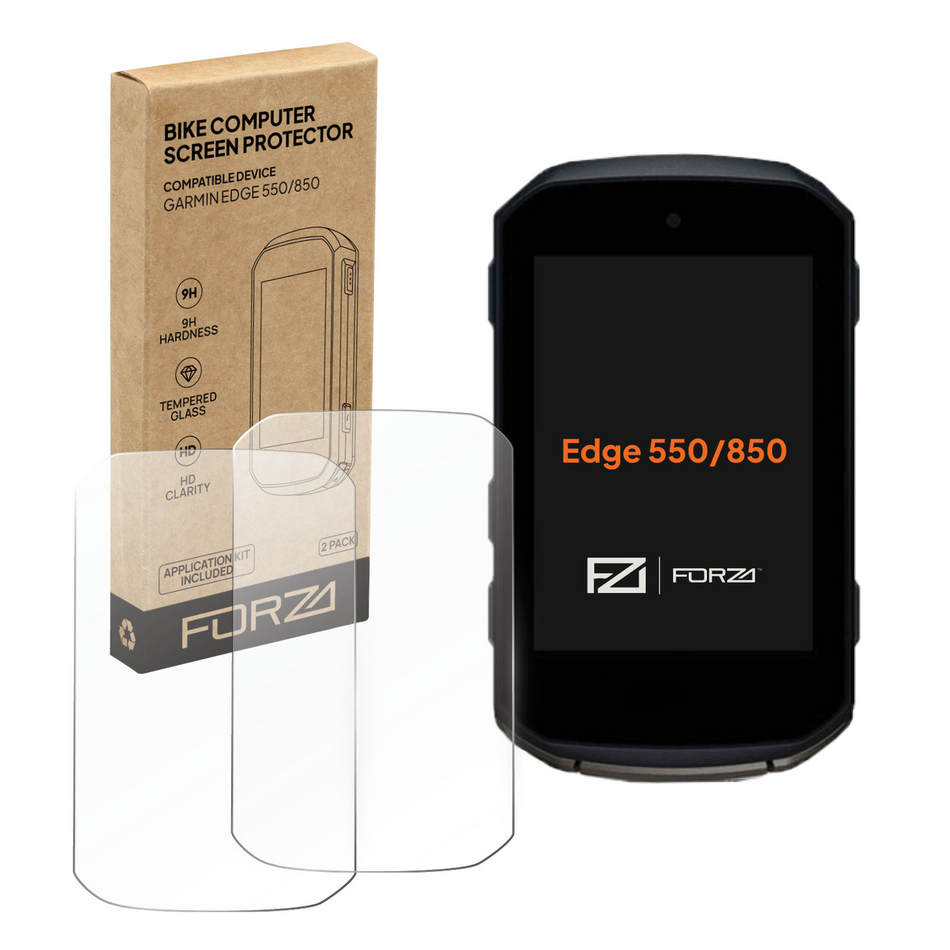 Forza Tempered Glass Screen Protector - Garmin Edge 550/850 (2 Pack)
