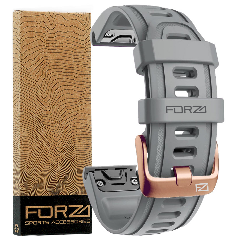 Forza Elite 20mm EasyFit Watch Strap - Garmin - Crayon - Rose Gold Buckle