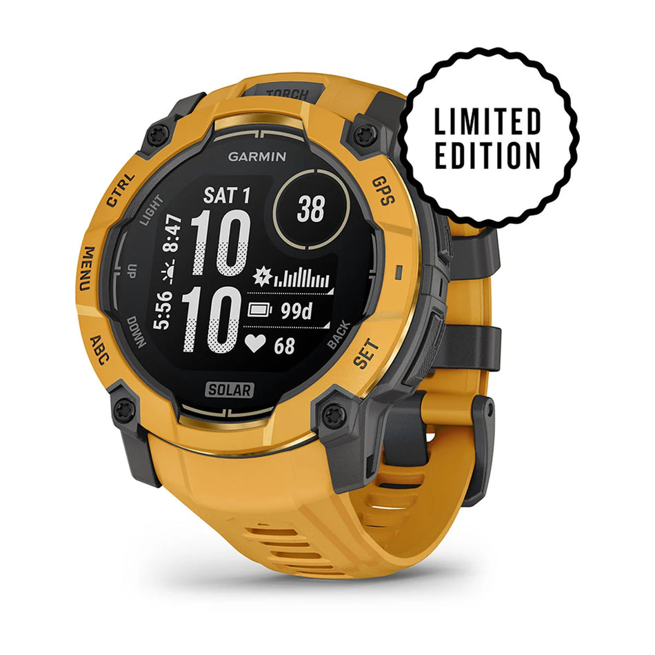 Garmin Instinct 3 50mm Solar - Sunburst with Sunburst/Grey Silicone Band