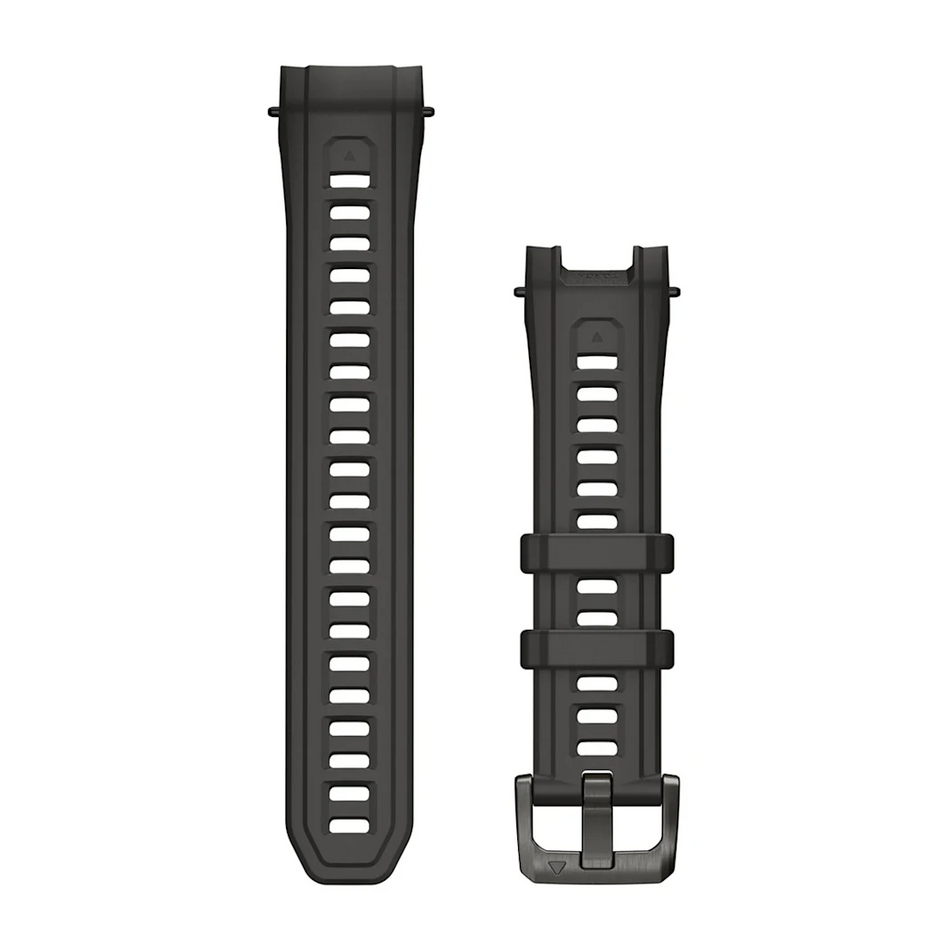 Garmin 22mm Watch Band - Instinct 3 Charcoal Silicone with Metal Buckle
