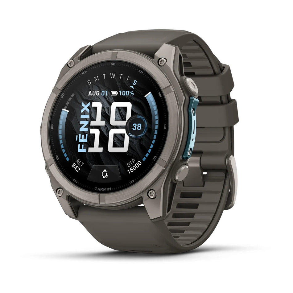 Garmin Fenix 9 - 51 mm - Titanium with Pepple Grey Silicone Band
