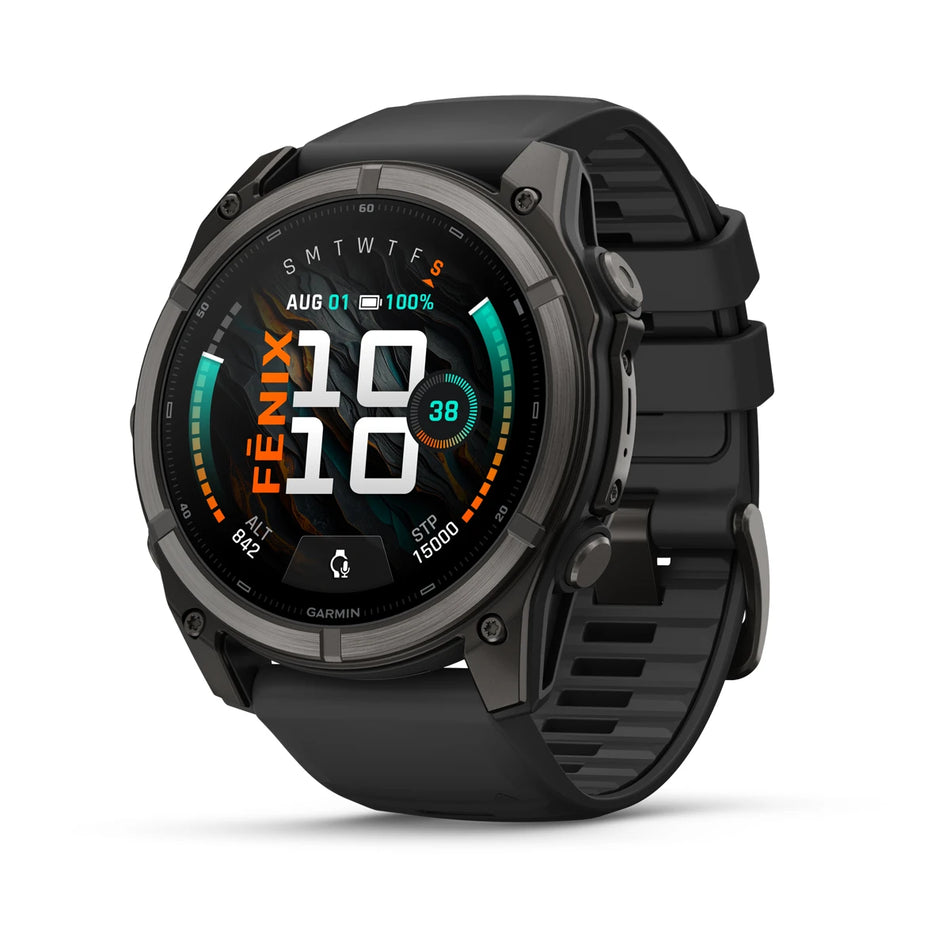 Garmin Fenix 9 - 51 mm - Carbon Grey DLC Titanium with Black Silicone Band