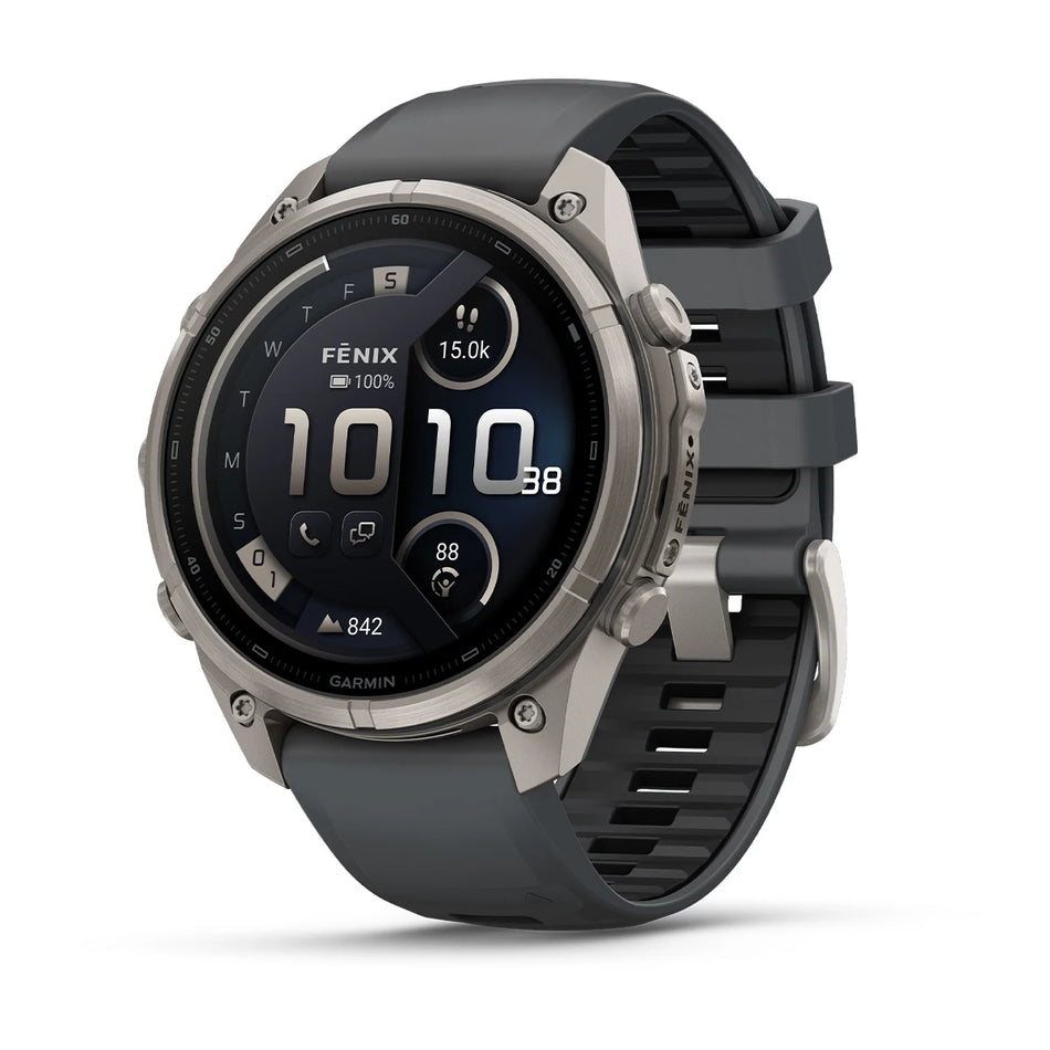 Garmin Fenix 9 Pro InReach – 47mm - Titanium with Graphite/Black Silicone Band