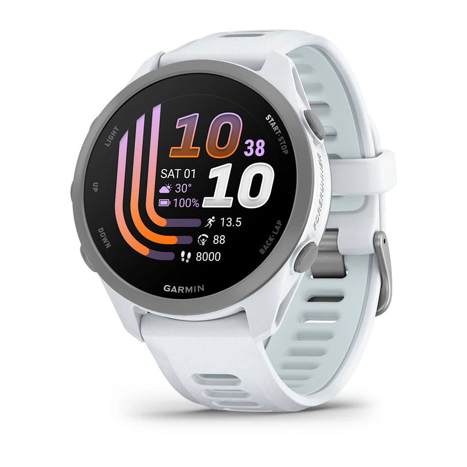 Garmin Forerunner 170 Music - Whitestone with Cloud Blue Band