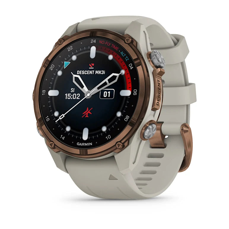 Garmin Descent Mk3i 43mm - Bronze PVD Titanium with French Grey Silicone Band