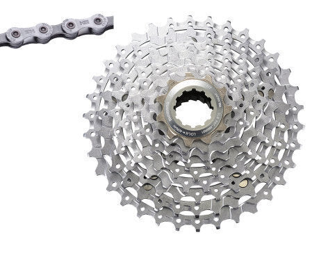 Shimano XT Cassette & Chain Combo (CS-M770) 11-34 + (CN-HG93) 9-Speed