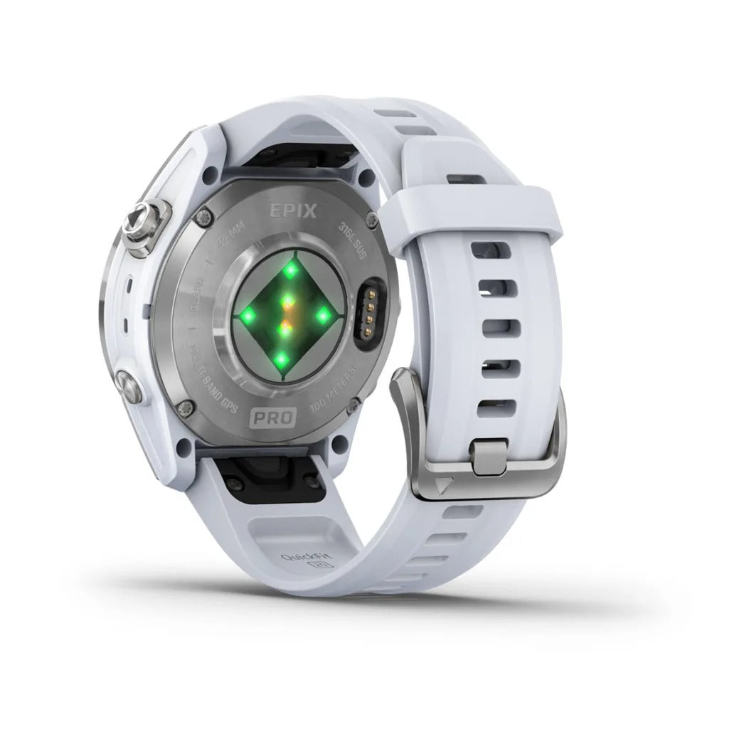 Garmin Epix Pro (Gen 2) 42 mm - Silver Stainless Steel with Garmin Epix Pro (Gen 2) 42 mm - Silver Stainless Steel with