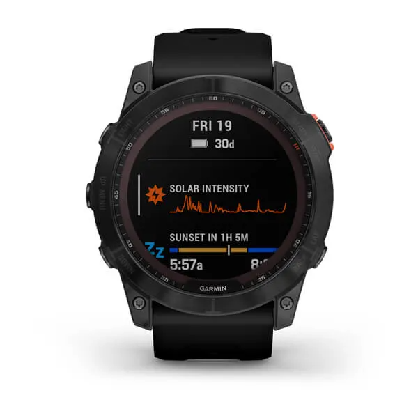 Garmin Fenix 7X Solar - Slate grey with black band
