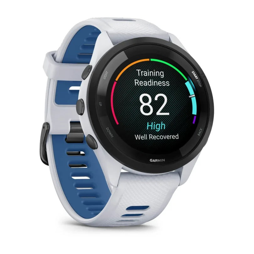 Garmin Forerunner 265 - Whitestone/Tidal Blue – easyBike Garmin Forerunner 265 - Whitestone/Tidal Blue – easyBike