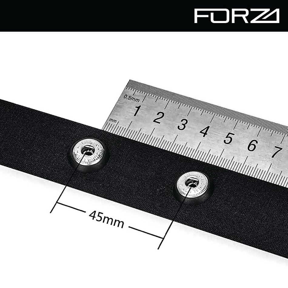 Forza Premium Heart Rate Monitor Replacement Strap - Black