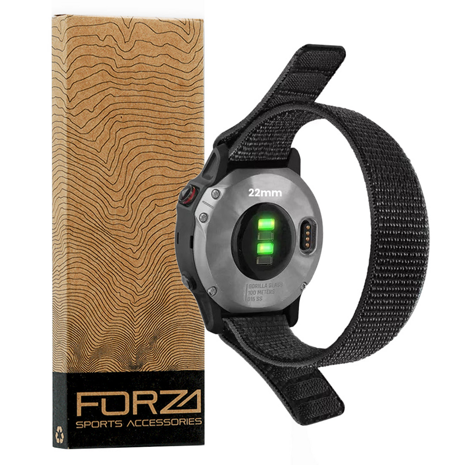Forza Elite 20mm Nylon Watch Strap - Garmin - Black