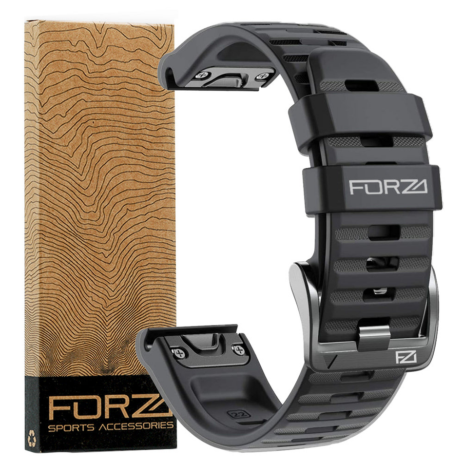 Forza Elite 22mm EasyFit Watch Strap - Garmin - Black