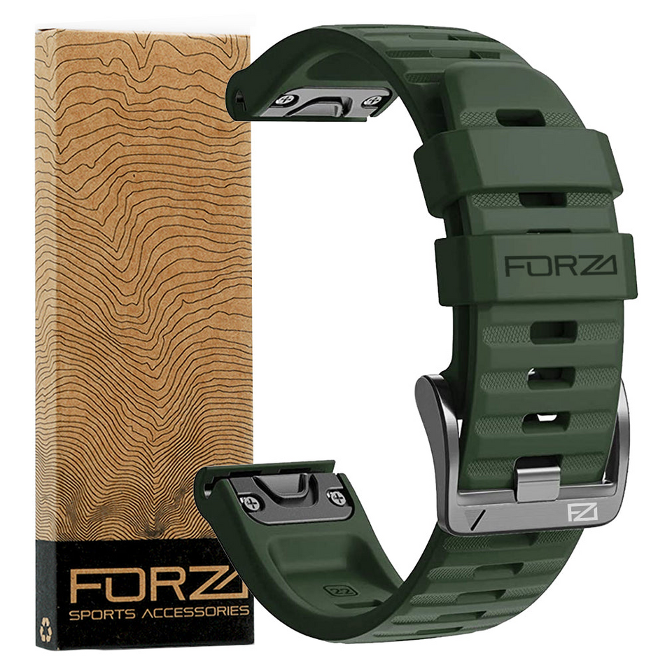 Forza Elite 22mm EasyFit Watch Strap - Garmin - Army Green