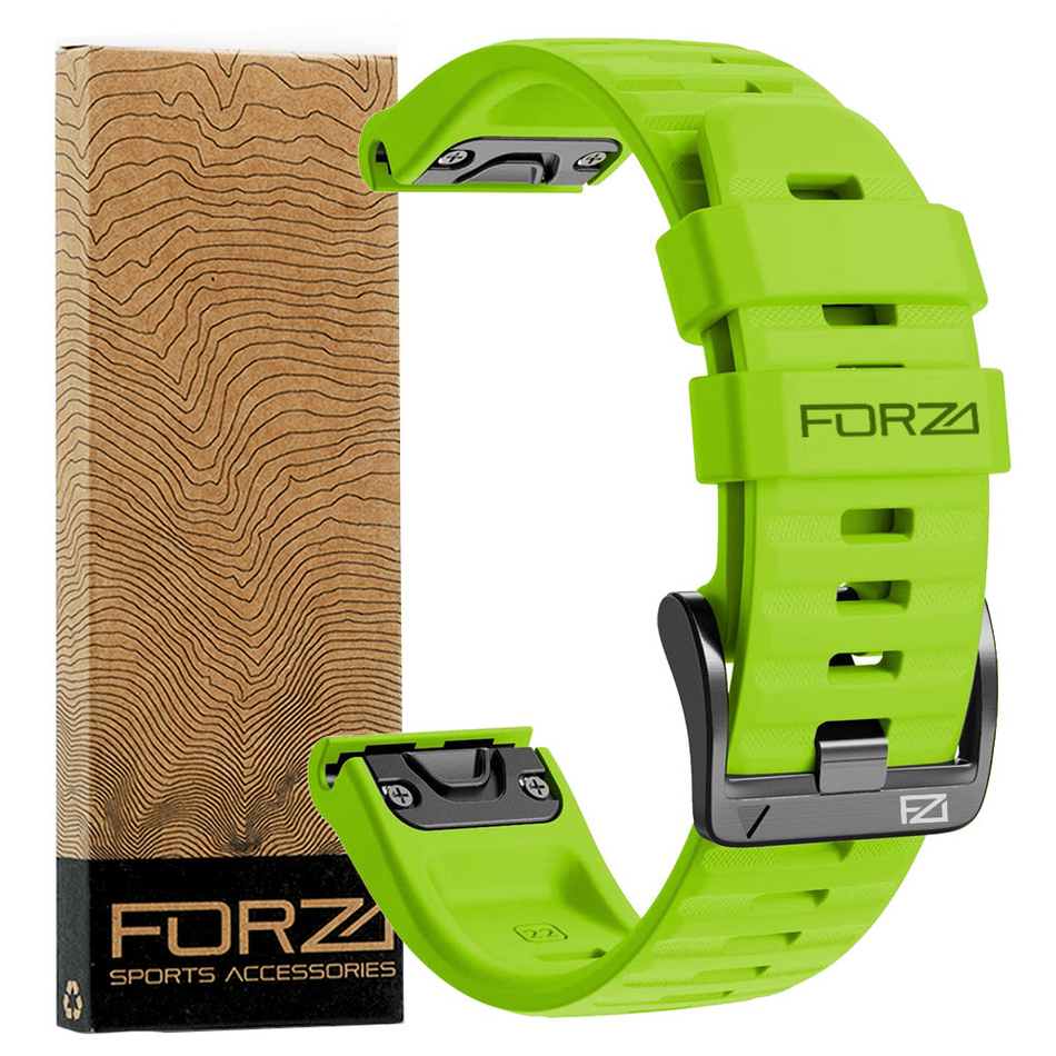 Forza Elite 22mm EasyFit Watch Strap - Garmin - Lime Green