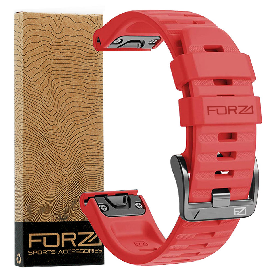 Forza Elite 22mm EasyFit Watch Strap - Garmin - Red