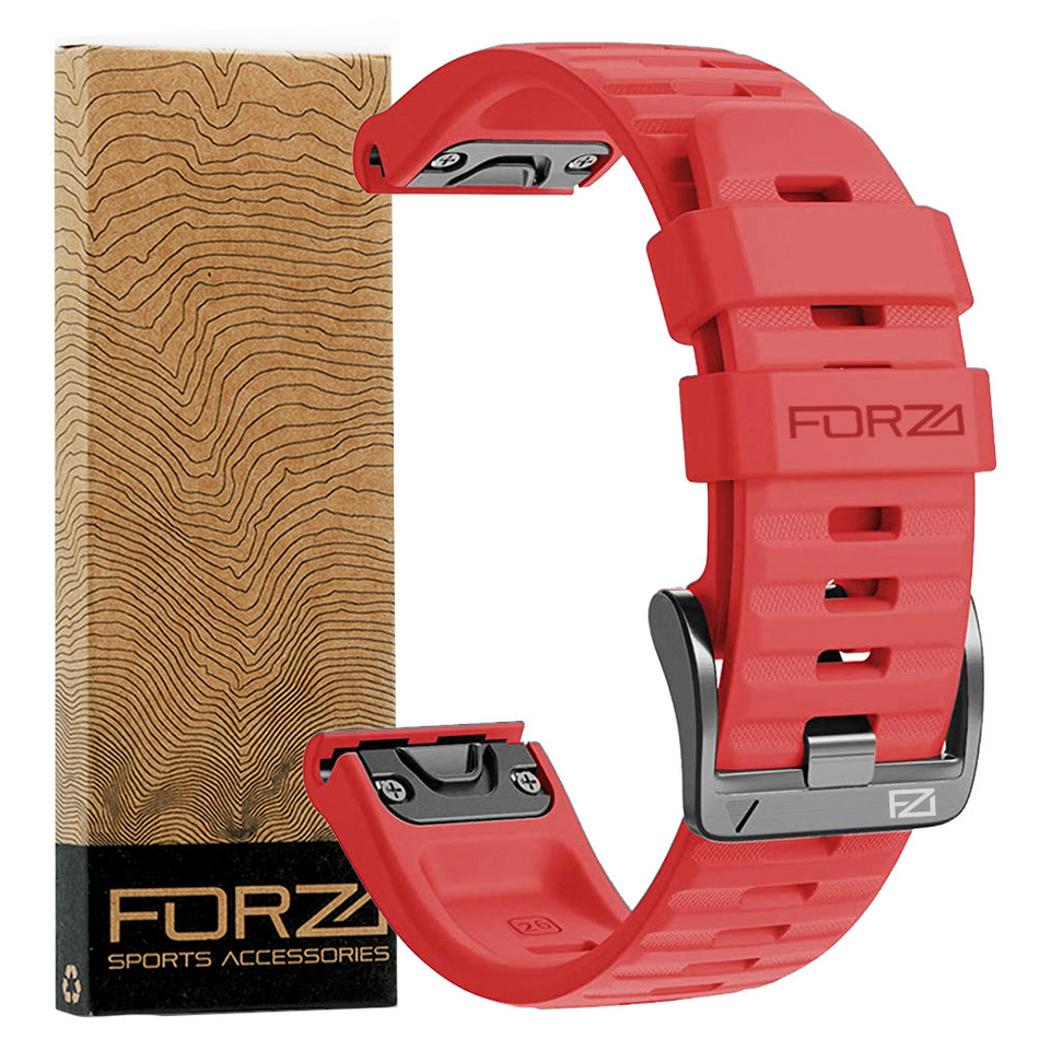 Forza Elite 26mm EasyFit Watch Strap - Garmin - Red