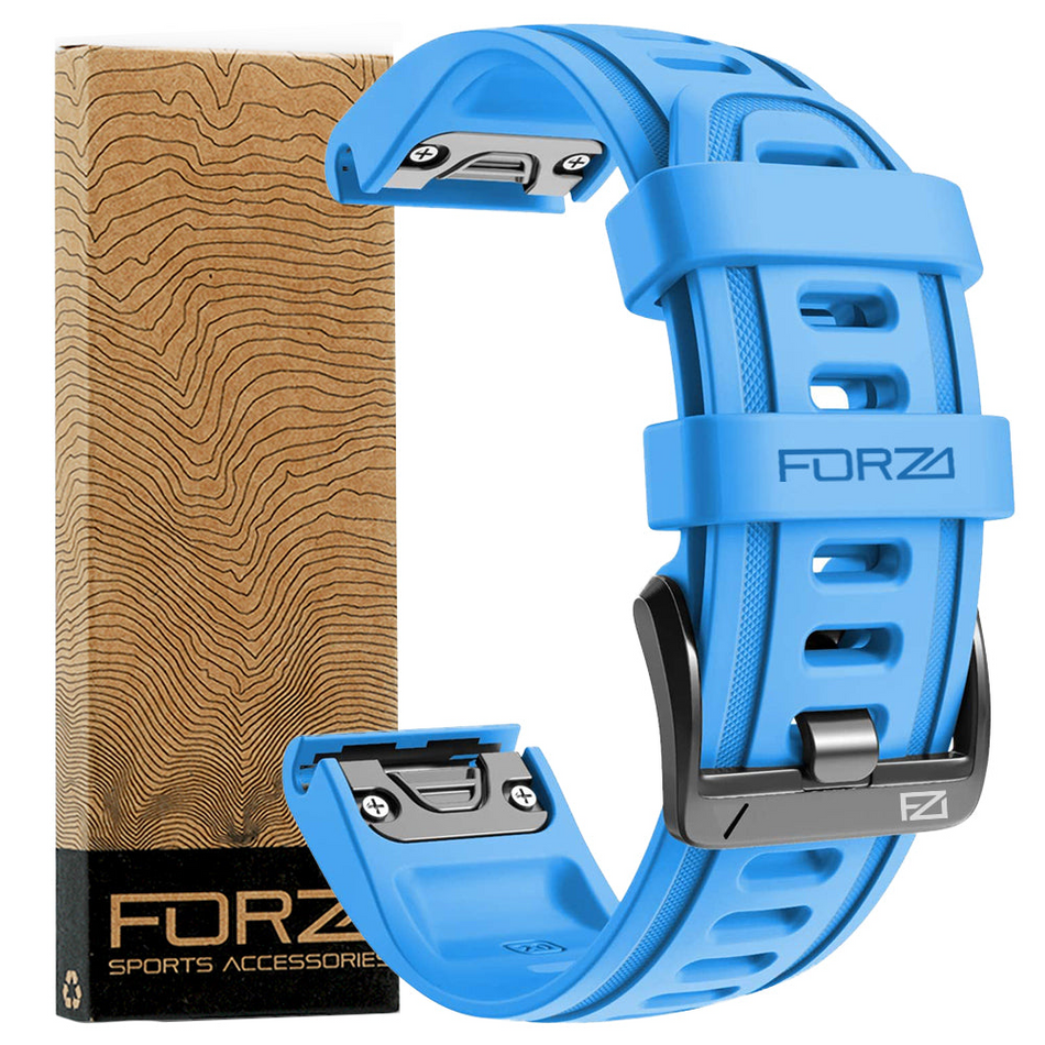Forza Elite 20mm EasyFit Watch Strap - Garmin - Sky Blue