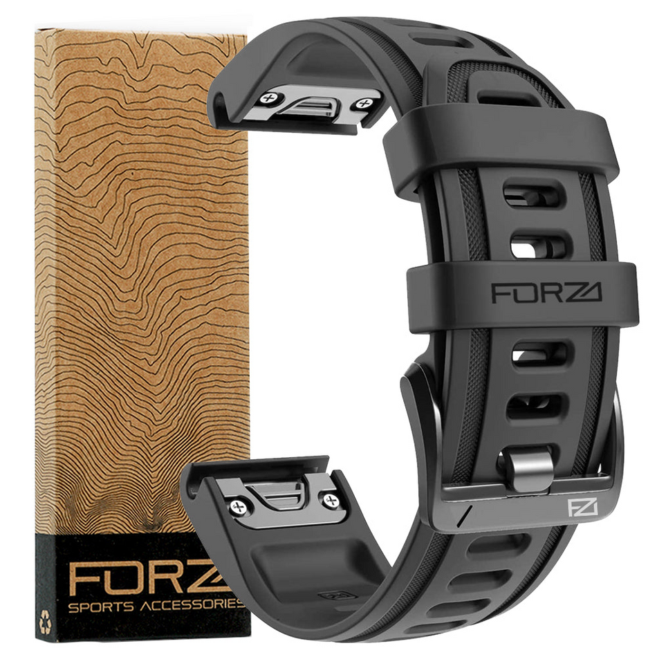 Forza Elite 20mm EasyFit Watch Strap - Garmin - Black