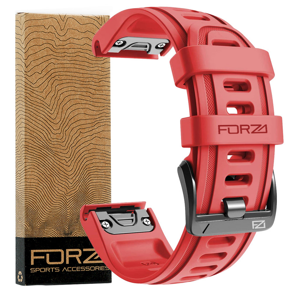 Forza Elite 20mm EasyFit Watch Strap - Garmin - Red