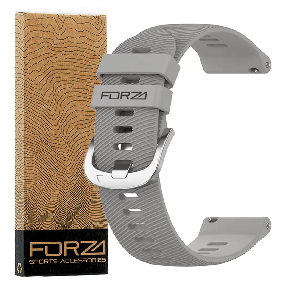 Forza Elite 18mm Quick Release Watch Strap - Garmin - Light Grey
