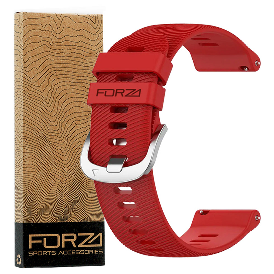 Forza Elite 18mm Quick Release Watch Strap - Garmin - Red