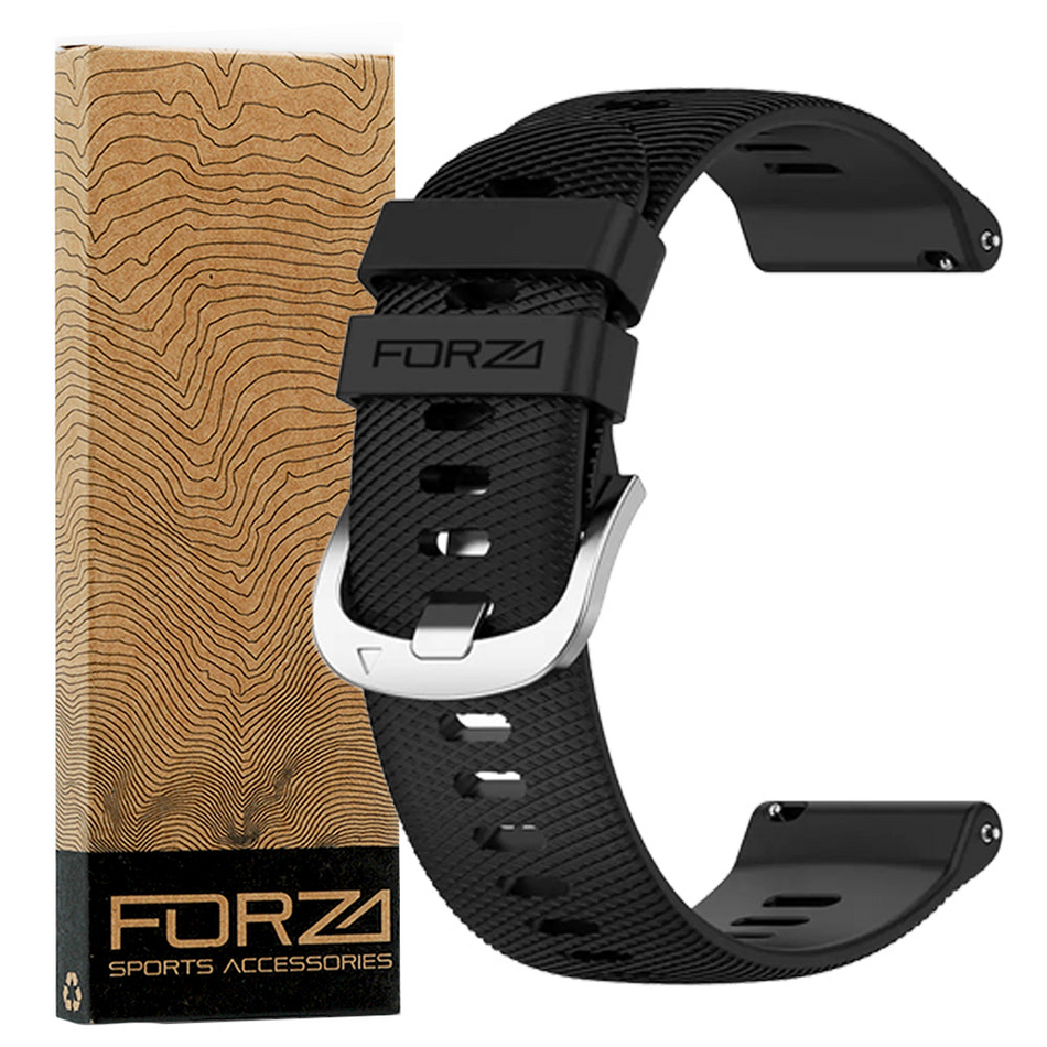 Forza Elite 18mm Quick Release Watch Strap - Garmin - Black