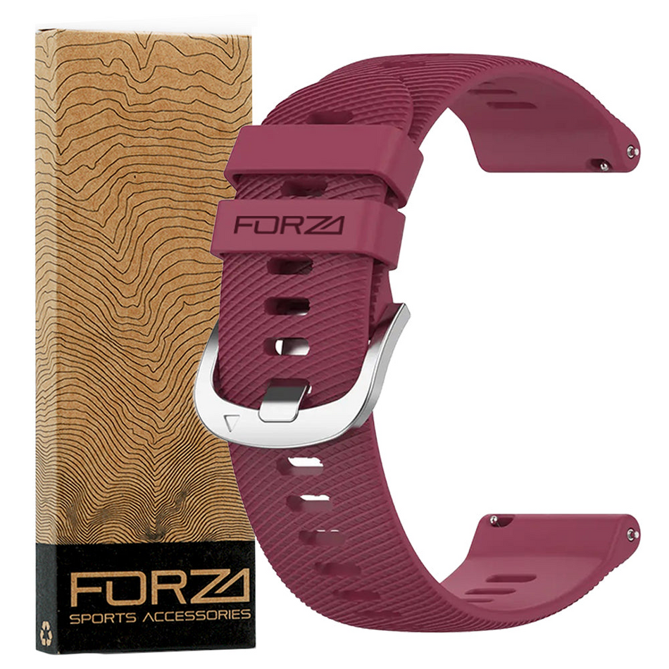 Forza Elite 20mm Quick Release Watch Strap - Garmin - Maroon