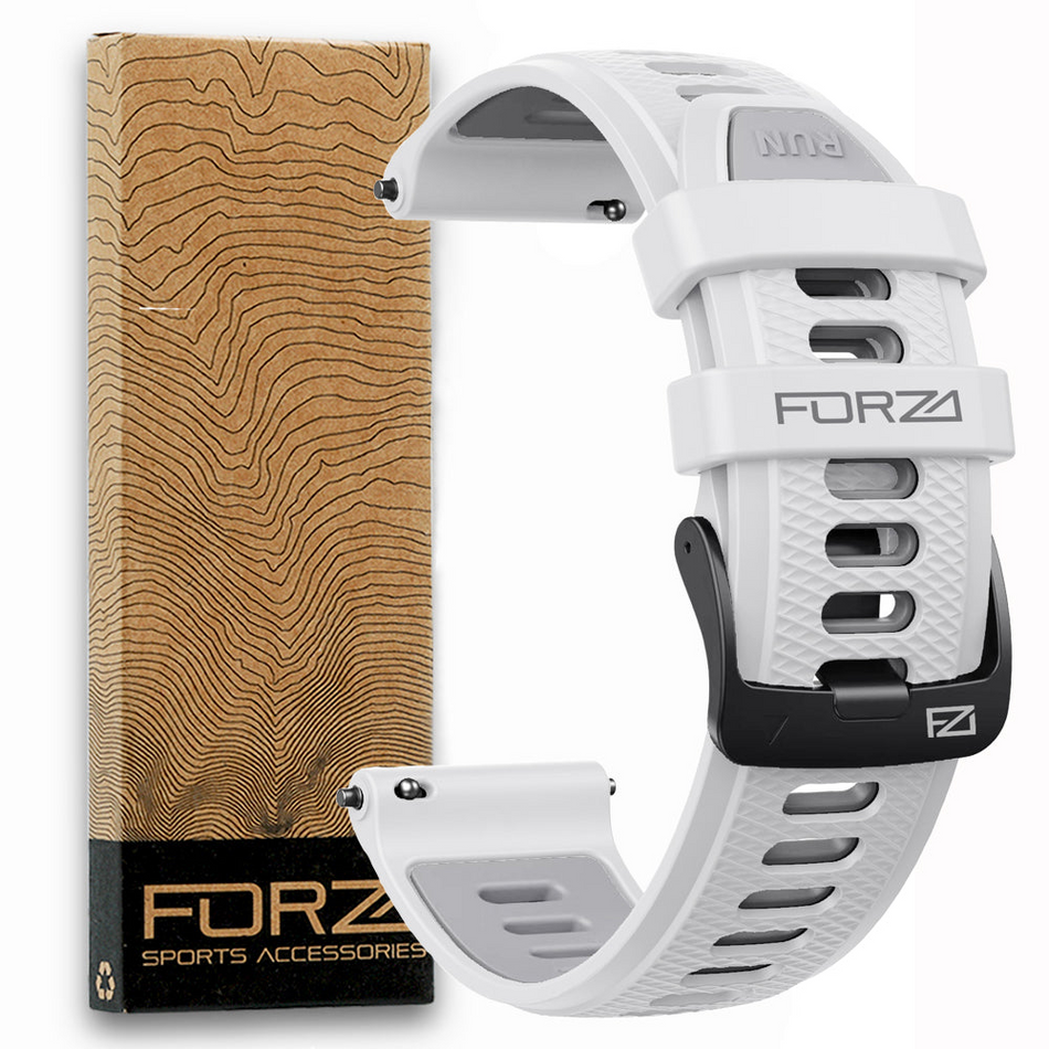 Forza Elite 20mm Quick Release Two-Tone Watch Strap - White/Grey