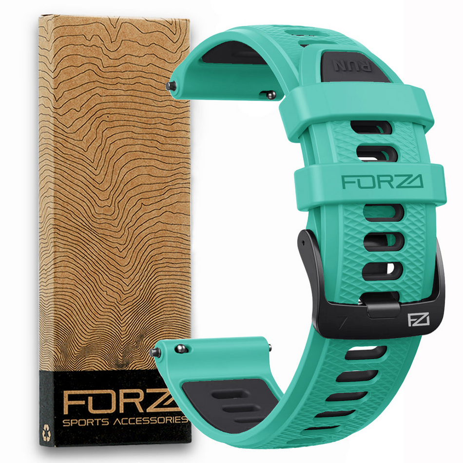 Forza Elite 20mm Quick Release Two-Tone Watch Strap - Aqua/Black