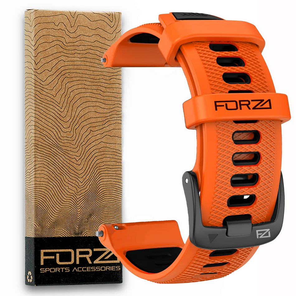 Forza Elite 20mm Quick Release Two-Tone Watch Strap - Orange/Black