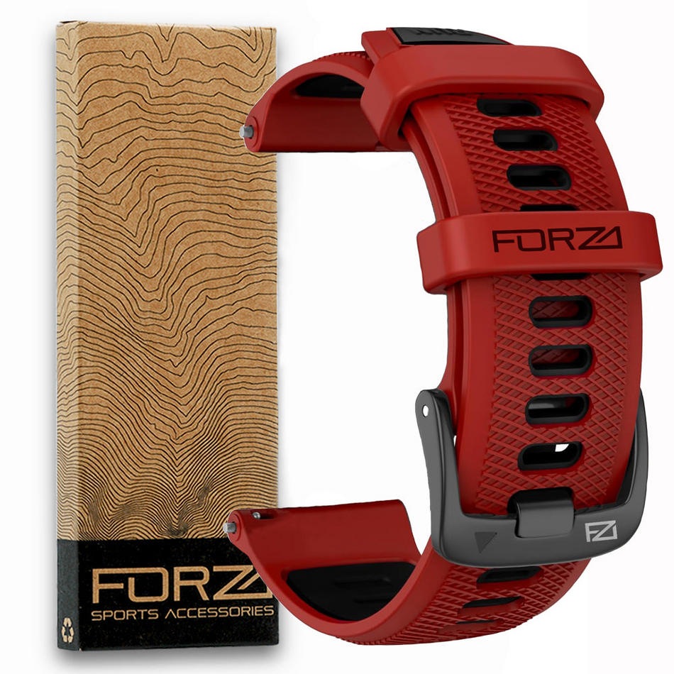 Forza Elite 20mm Quick Release Two-Tone Watch Strap - Red/Black