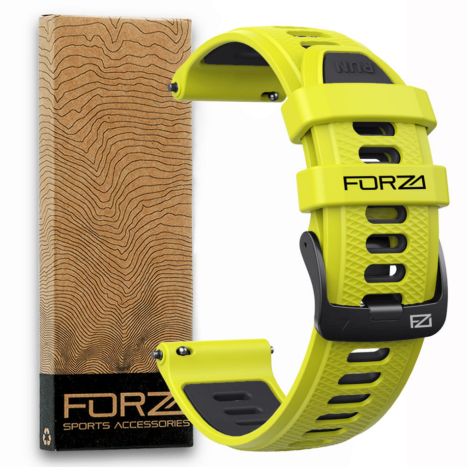 Forza Elite 20mm Quick Release Two-Tone Watch Strap - Lime/Black