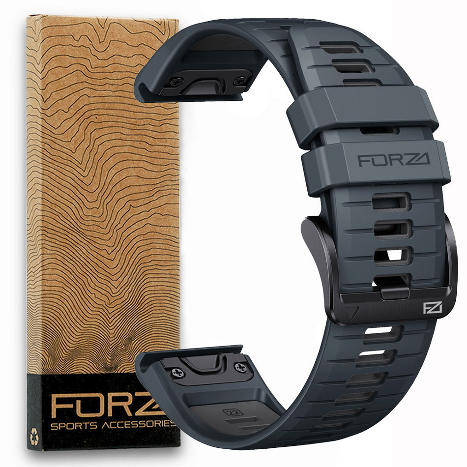 Forza Elite 22mm EasyFit Two-Tone Watch Strap - Garmin - Slate/Grey