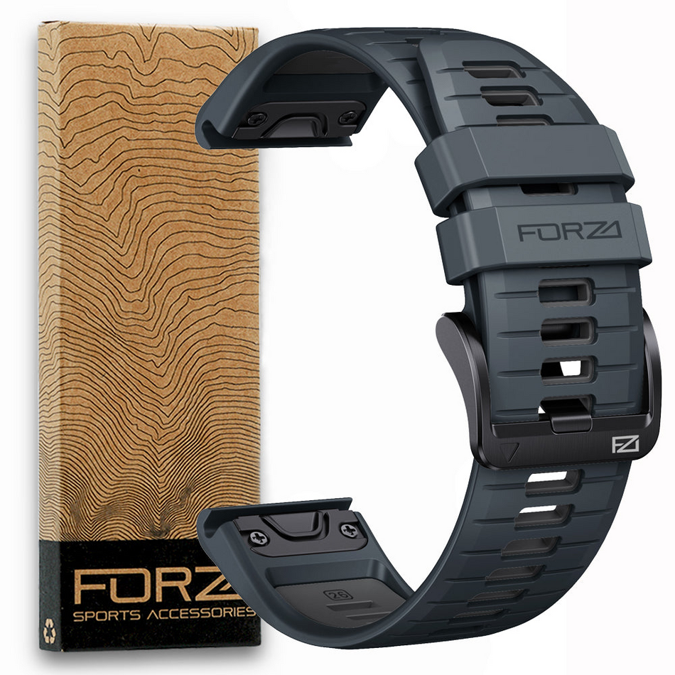Forza Elite 26mm EasyFit Two-Tone Watch Strap - Garmin - Slate/Grey