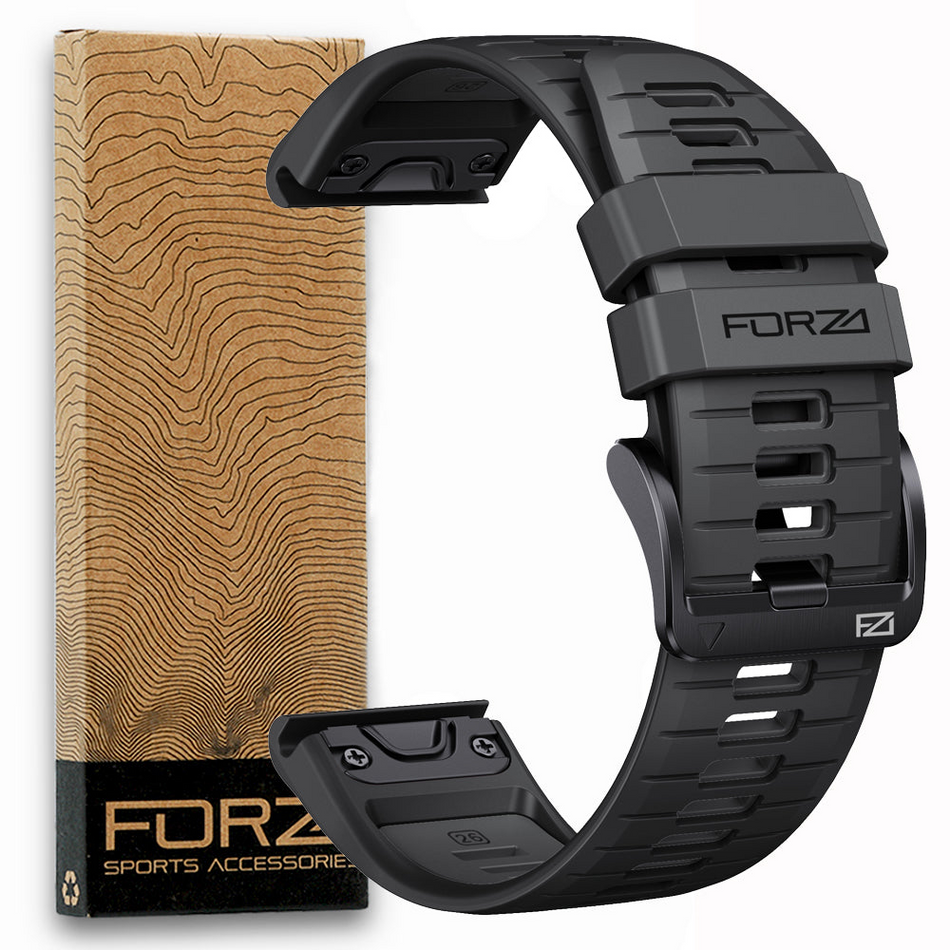 Forza Elite 26mm EasyFit Two-Tone Watch Strap - Garmin - Black/Grey