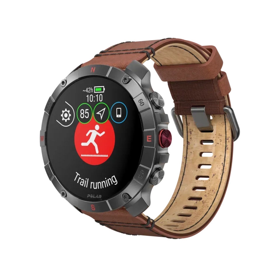 Polar Grit X2 Pro Titainium Leather Bronze - Amoled/Sapphire (M/L)
