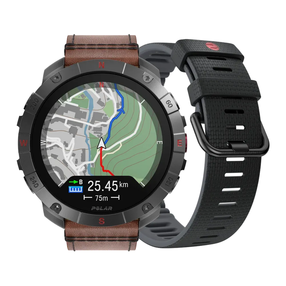 Polar Grit X2 Pro Titainium Leather Bronze - Amoled/Sapphire (M/L)
