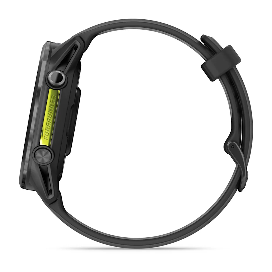 Garmin Forerunner 970 - Carbon Grey DLC Titanium with Black Case and Black/Translucent Whitestone Band