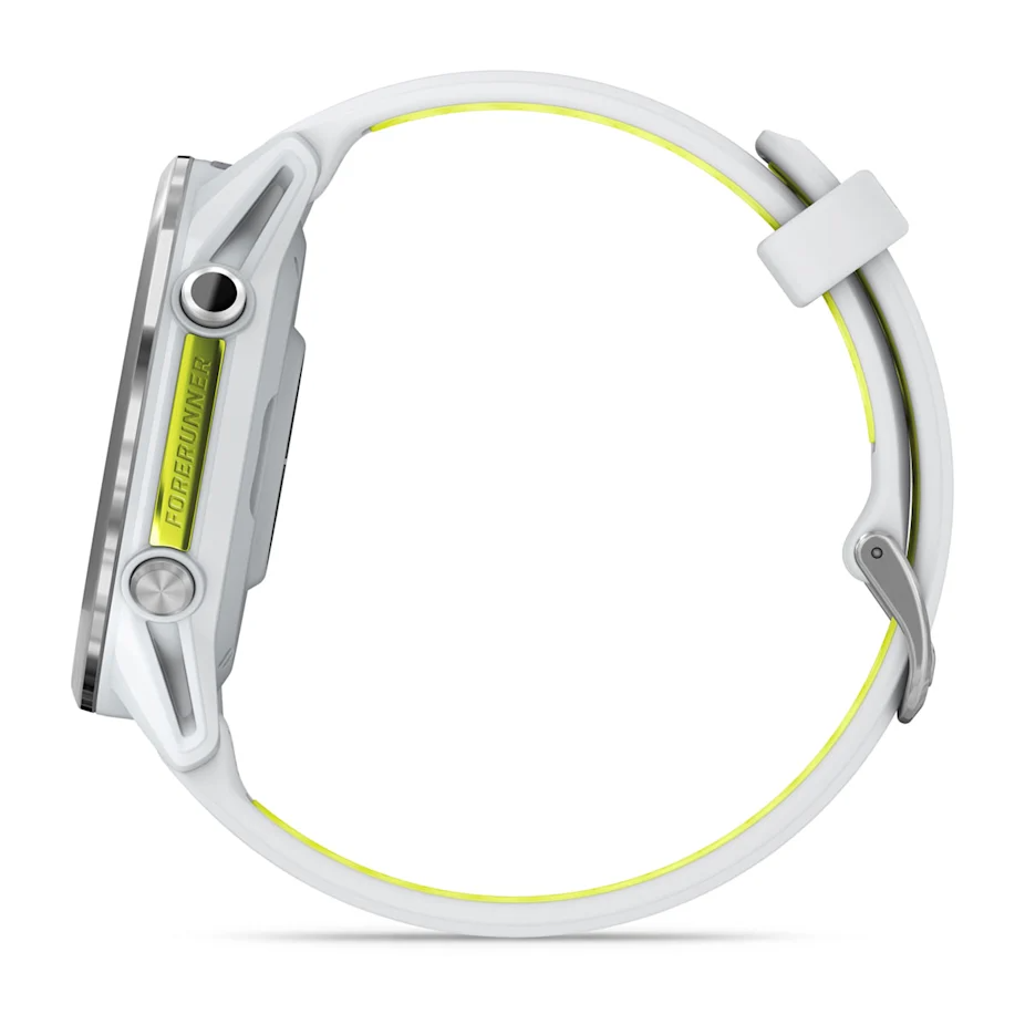 Garmin Forerunner 970 - Titanium with Whitestone Case and Whitestone/Translucent Amp Yellow Band