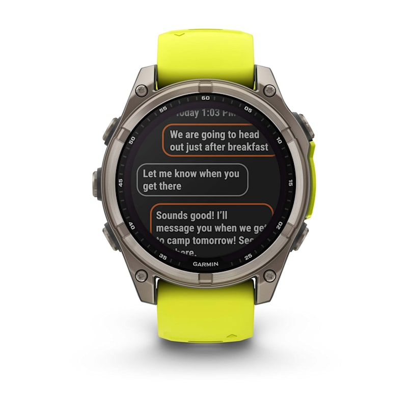 Garmin Fenix 47mm Solar Sapphire Titanium with Amp Yellow