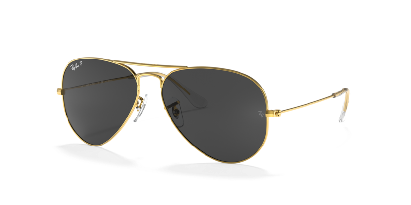 Ray-Ban - Aviator Large Metal - Legend Gold/Polarized Black - 55